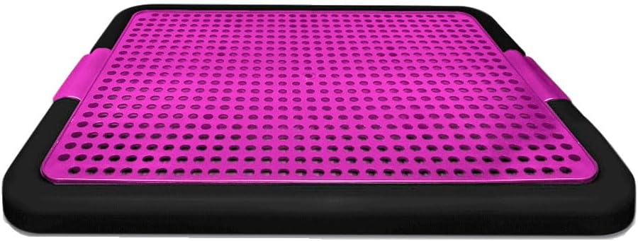 Tapete Higiênico Sanitário para Cães, 50x40x3cm, Base Preta, 2 Peças, Disponível em Azul, Rosa ou Vermelho (Rosa)