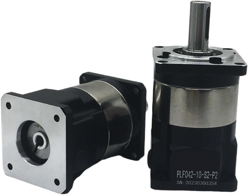 1pcs Nema 17 Planetary Gearbox 4-100:1 Reducer, 7-12 Arcmin Spur Gearbox for 40mm 50w 100w Servo Motor Reducer DC Motor Stepper(Ratio 25,8mm Input)