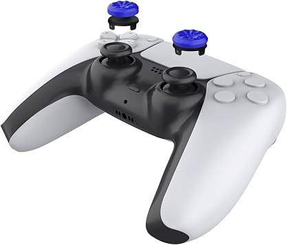 Joystick Cap Thumb Stick Extender for PS5/PS4 Controller Thumb Grip Cap 1 High Rise 1 Mid Rise Recessed Anti-Slip Accessory Thumb Stick for PS5 Controller Blue