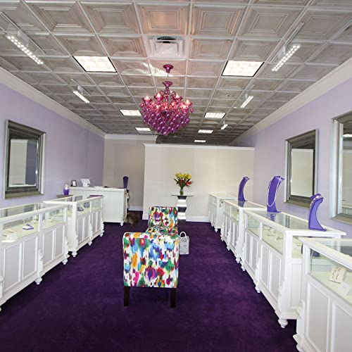 From Plain To Beautiful In Hours Dct05 Washington Square Pvc 2' X 2' Lay-In Or Glue-Up Ceiling Tile, Pack Of 50, Antique Copper, 50 Piece #TOP3