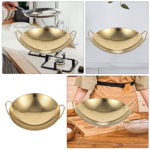 Sartén Wok de acero inoxidable con doble mango miniatura 7