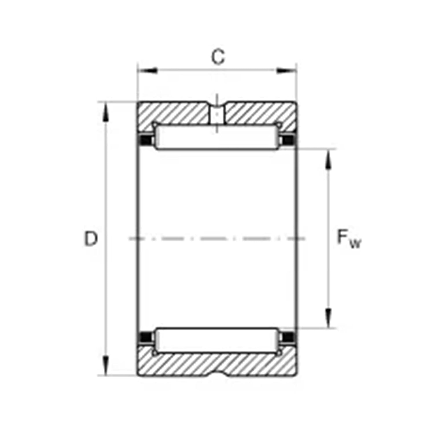 Thrust Needle Roller Bearings 1pcs HJ142212 BR142212 NCS1412 Inch Radial Cylindrical Roller Bearings Needle Roller Bearings Without an Inner Ring