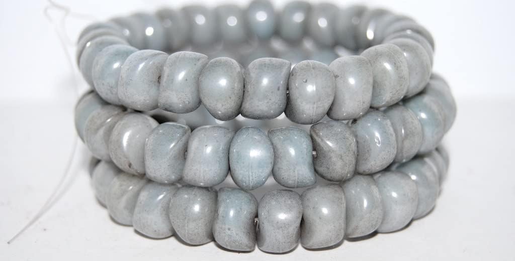 100 pcs Roof Pressed Glass Beads, 2301710 (2301710), Glass, Czech Republic, Size 12 mm (0.47 in)