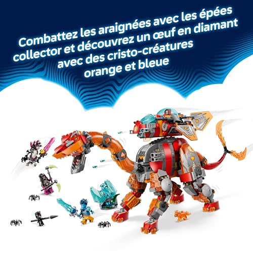 LEGO DREAMZzz 2-en1 Le Vaisseau-Dino - Figurine de Dinosaure se Transformant en Stégosaure avec Armure - 4 Minifigurines & 2 Cristo-Créatures Collector - Cadeau pour Garçon dès 9 Ans 71514