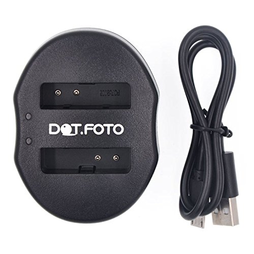 Fast USB Dual Battery Charger for Panasonic CGA-S005, CGA-S005E, DMW-BCC12 / Sam. IA-BH125C / Sig. BP-41 / Ric. DB-60, DB-65 / Kod. LB-080 / Pen. D-LI106 / Fuj. NP-70 / Lei. BP-DC4