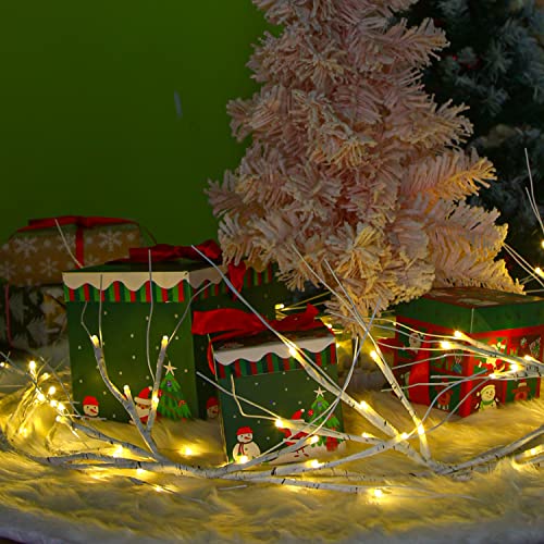 SULOLI Christmas Birch Garland with Lights 6FT 48 LED Battery Operated, Lighted Twig Vine with Timer for Xmas Home Fireplace Decoration Indoor Outdoor Use by SULOLI - Image 3