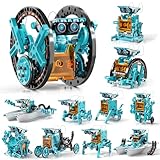 GOGIHCCH STEM Toys for Ages 8-13, Solar Powered Kits Toys Robotics for Kids Ages 8-12, Educational Building Science Experiment Kit, Boys Gifts for Kids 8 9 10 11 12 13 Years Learning Projects (Blue)