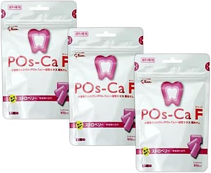 POS-Ca F Pouch Type, 3.5 oz 100 g x 3 Bags, Strawberry