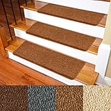 Carpet Stair Treads – Non-Slip Bullnose Carpet for Stairs – Indoor Stair Pads – Self-Adhesive...