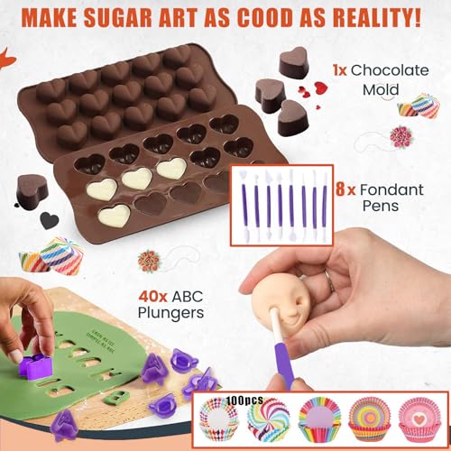 image for GZMAISULEE 540PCS Cake Decorating Kit - Baking Supplies with 4 Springf