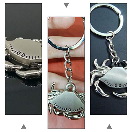 Besportble Car Key Chains Women 2Pcs Fashion Crab Keychains Zinc Alloy Crab Haning Keychains Key Holder Crab Key Chains For Keys Bag Backpack First Communion Decorations #TOP1