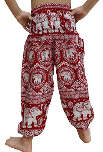 Image of Full Funk Rayon Smock Waist Child Lounging Comfortable Elephant Aladdin Pants
