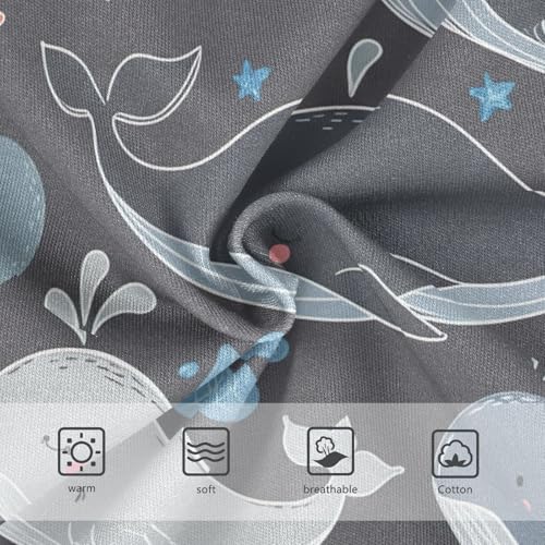 Cute Whales Stars Starfish Gray Toddler Girls Underwear 2t Cotton Little Girl Panties Fancy Briefs Girls Undies3