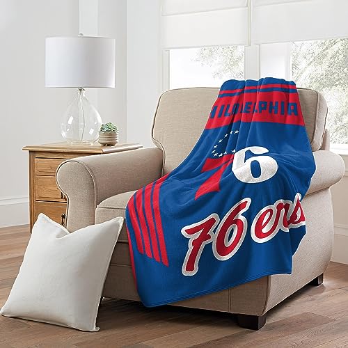 NORTHWEST Philadelphia 76ers NBA Officially Licensed 46″×60″ Microfiber Throw Blanket – All Team Logos & Colors – Cozy Game Day Throw for Fans, Living Room, Couch & Dorm
