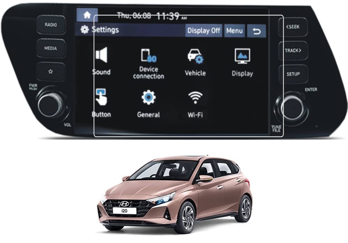 A.K.S.G. Screen Protector Compatible With Hyundai i20 08 Inch [2020-Running] Infotainment Touch Screen system - Clear (B0C576MG26) Amazon Price History, Amazon Price Tracker