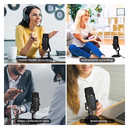 Vpsn By-Pm500 Condenser Usb Microphone Headset For Laptop/Computers For Recording Streaming Podcasting Online Teaching #TOP3