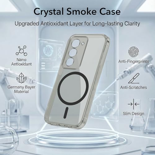 Image of Jkobi Lifetime Anti-Yellow MagSafe Compatible Clear Back Cover Case for Redmi 15 (Sleek Hard Crystal | Shockproof and Camera Protection)