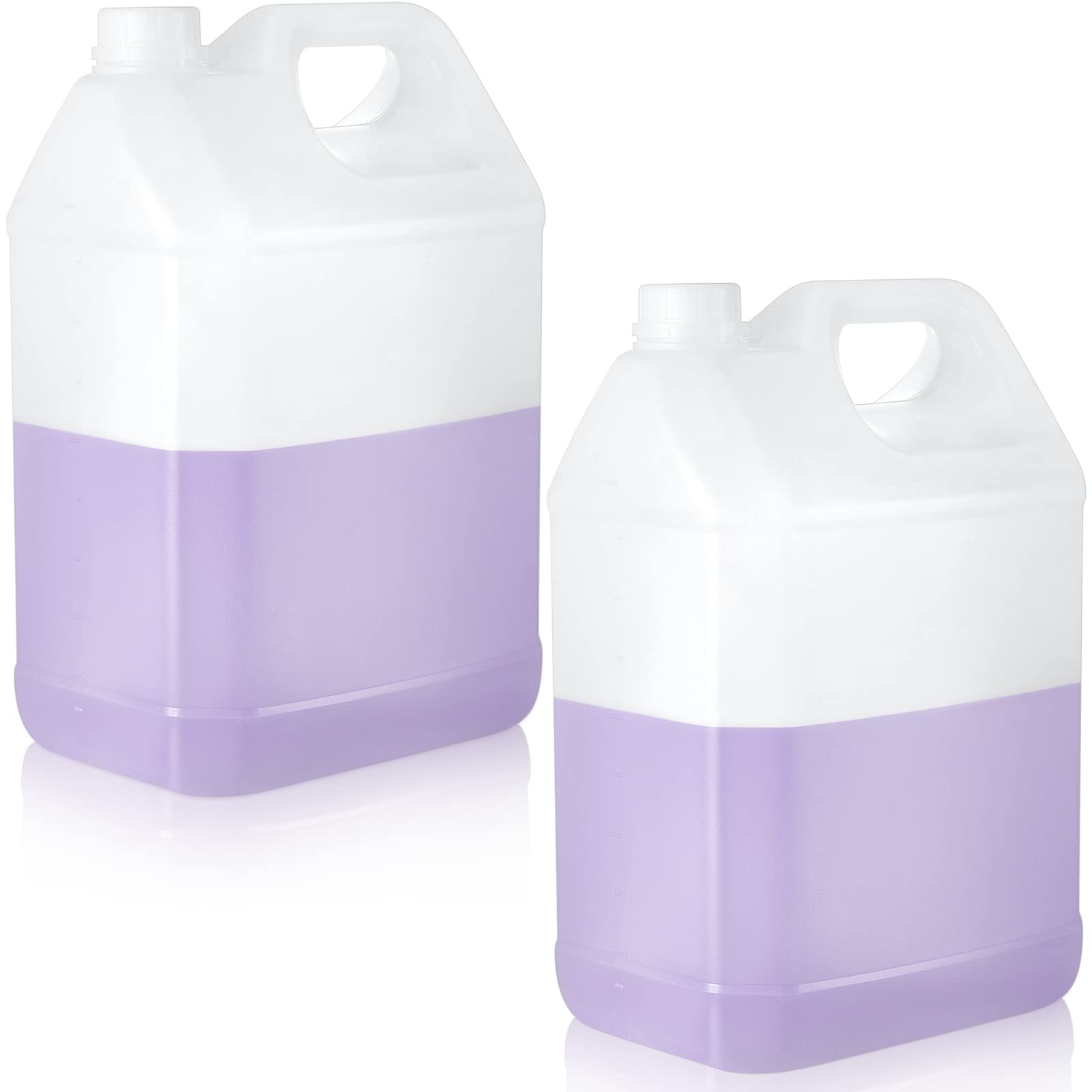Zhehao 2 Pack Plastic Jug with Lids 2.5 Gallon White Storage Containers with Handle F Style HDPE Container Water Jug for Water, Food, Liquids, Commercial or Residential Use