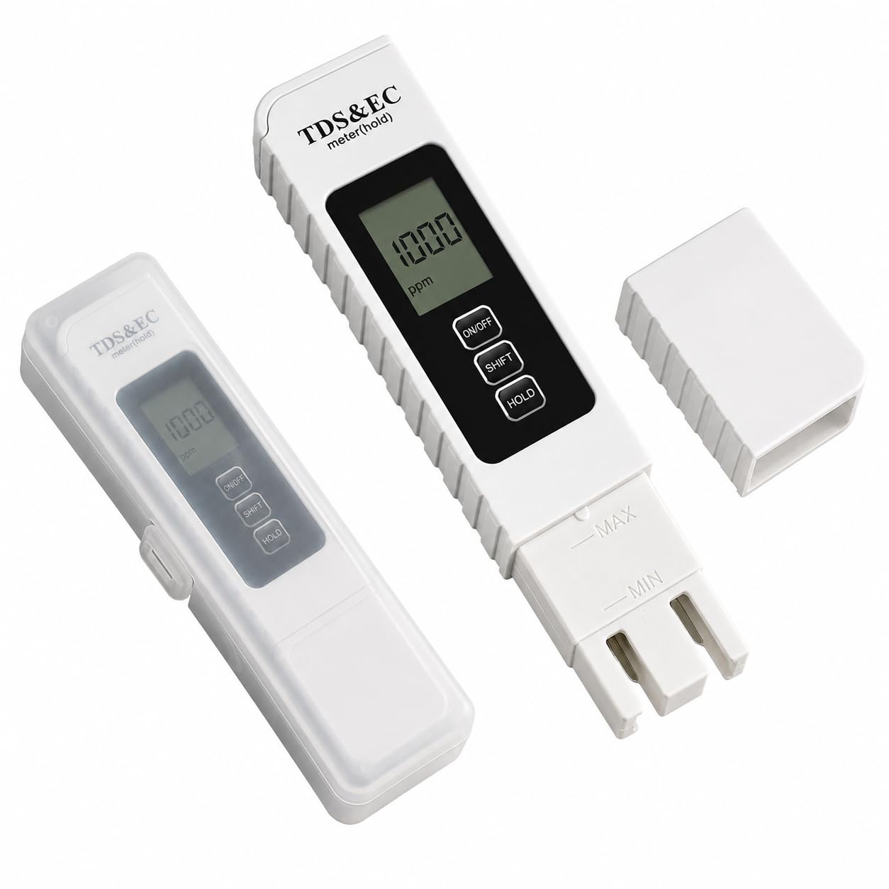 TDS Meter Digital Water Tester, 3-in-1 TDS EC & Temperature Meter, Portable 0-9990 ppm Water Quality Tester for Drinking Water, RO/DI System, Aquariums, Hydroponics, Pools, Tap Water Testing