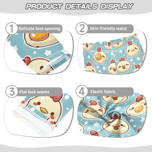 Cute Chicken Face Z Girls Leggings Athletic Pants Tights Stretch Bottom3