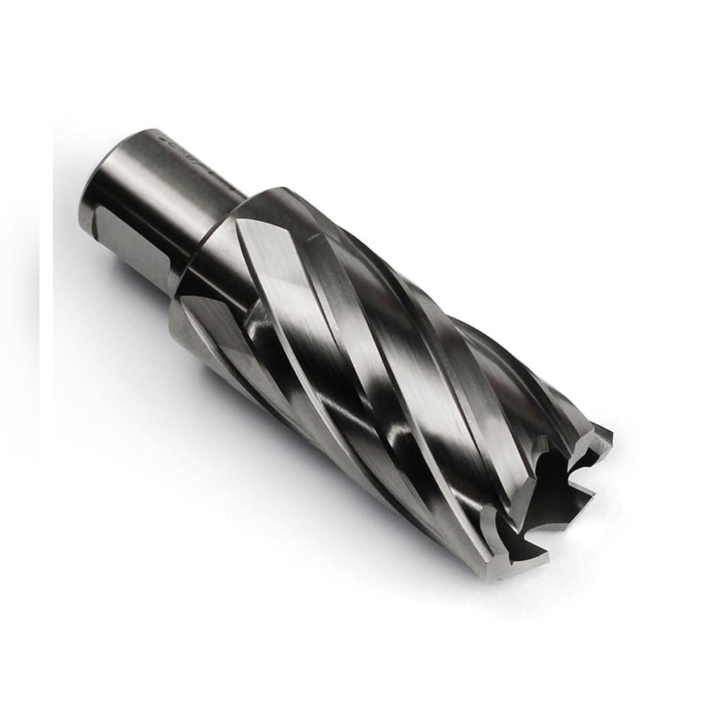 1-1/8" Annular Cutter 2" Depth OSCARBIDE 3/4" Weldon Shank Mag Drill Bit | 2-Flat Shank Design | Includes Pilot Pin | HSS Steel Body | Burr-Free Holes | Rapid Chip Removal | Precision Ground Edges