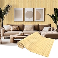 Bamboo Wall Panel Natural S - Carbonized Bamboo Pole Wrap For Interior ...