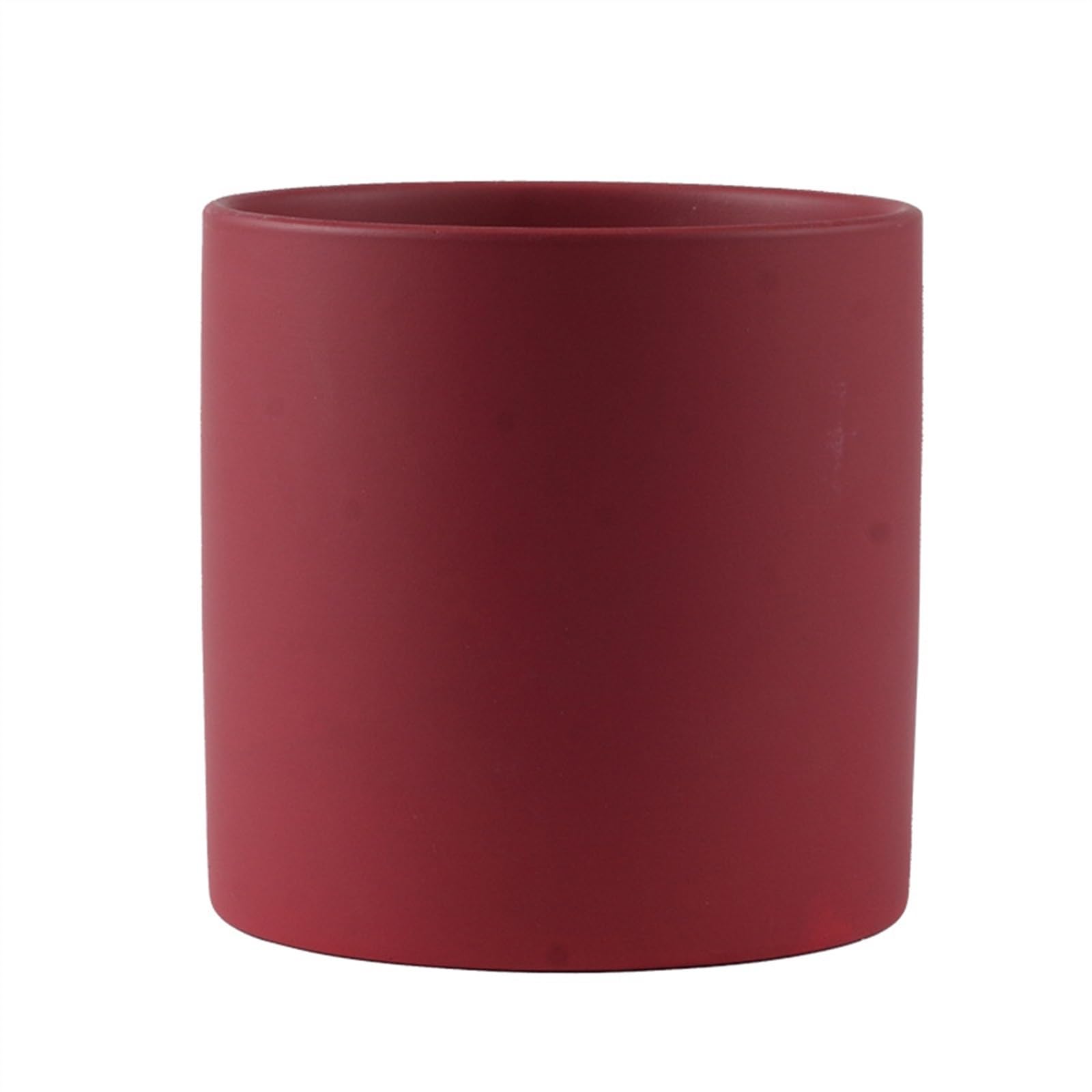 L8p2B5s7 Garden Pots Plant PotsSimple Colorful CeramicFlower Pots Succulent Garden DecorationPlanters Solid Color Home DecorDecorative(Dark Red,13x13x13cm)