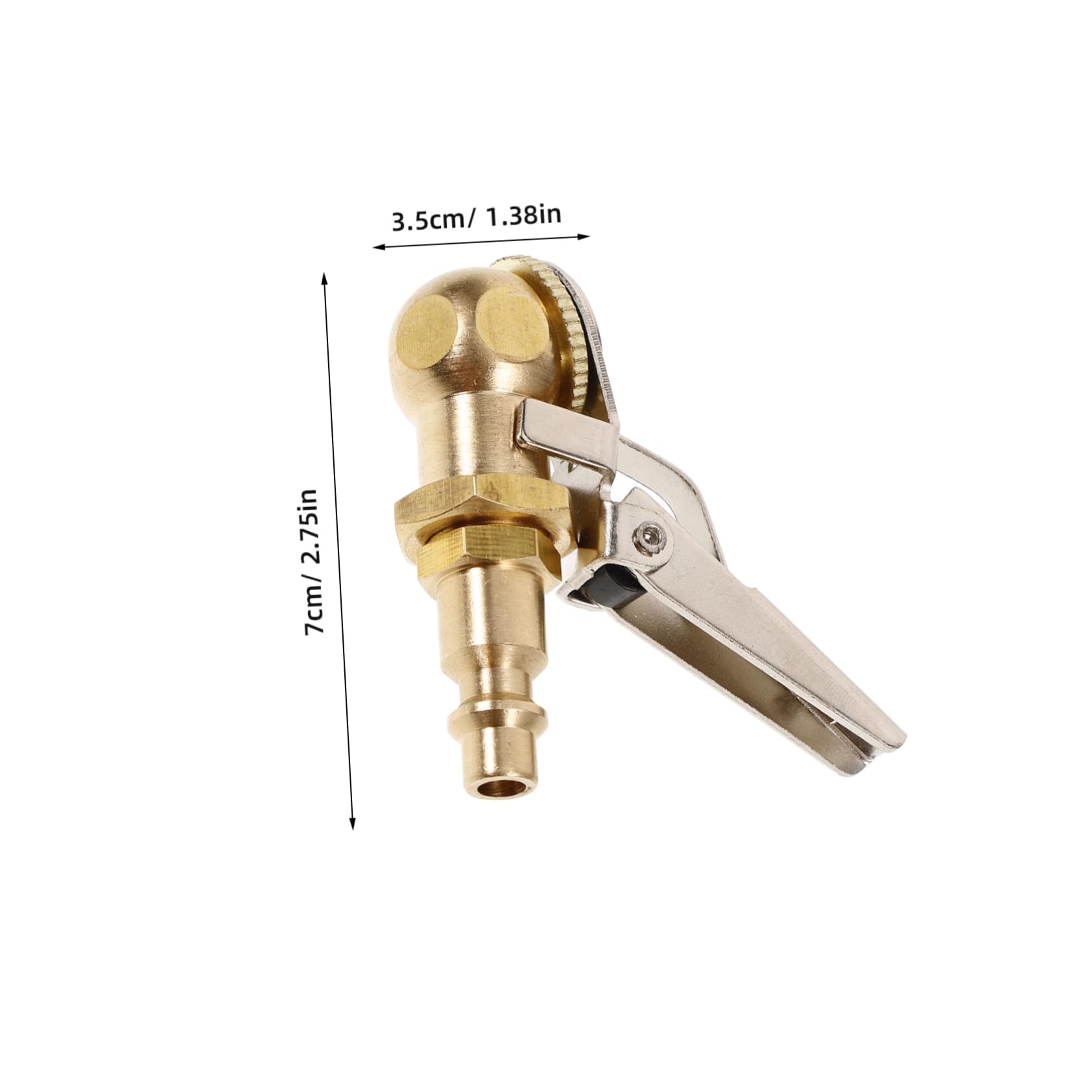 FELTECHELECTR 2 Pack Dual-Head Air Chuck for Tire Inflator Air Chuck Brass Locking Chuck for Car Tires