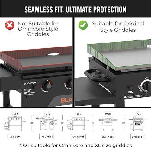 Blackstone Griddle - 36 Inch Blackstone Griddle Cover for All Season Surface Protection - Silicone Mat Shield - Heavy Duty Orange Wrap Around Design for Most 36 Inch Grill Stations