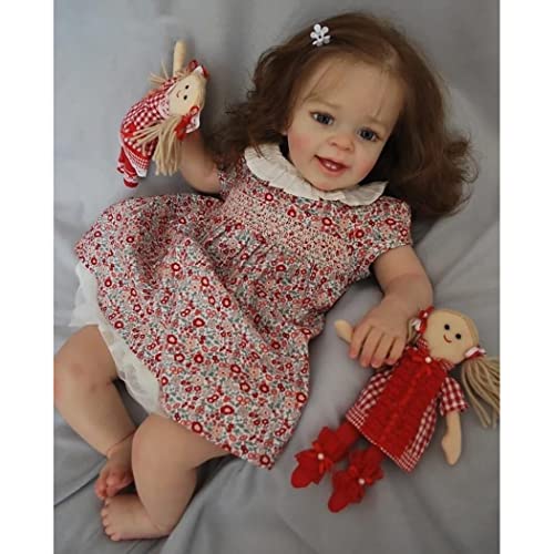 Cakunmik 24-Zoll-Reborn-Puppen, Mädchen-Vollsilikonkörper-Neugeborenen-Baby-Puppe, lebensechte, wirklich weiche Haptik… – Bild 6