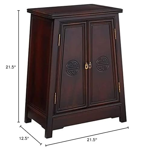 Oriental Furniture Rosewood Long Life Cabinet #TOP7