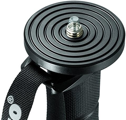 Manfrotto MM290C4 290 Carbon Fibre Monopod, with Rubber Leg warmer and Wrist Strap, Ergonomic Design, for DSLR, Compact System Camera, Mirrorless, Black