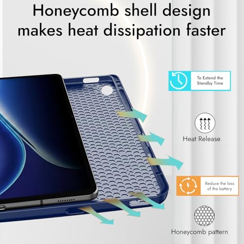 Image of Robustrion Cover for OnePlus Pad Go 2 12.1 inch Cover Case with Pencil Holder, Trifold Cover Case for OnePlus Pad Go 2 Tablet Cover [Auto Sleep Wake Support] - Night