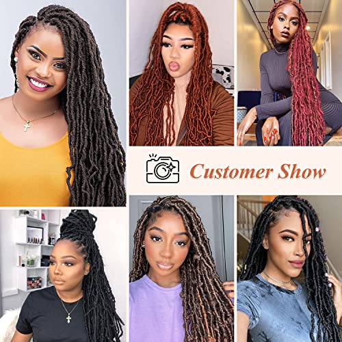 Faux Locs Crochet Hair Soft Locs 20 Inches 7 Packs Goddess Locs Crochet Hair Black Natural Wave Braids Hair Extensions Distressed Locs Pre Looped Crochet Butterfly Locs For Black Women (20 Inch (Packs Of 7), 1B#) #TOP5