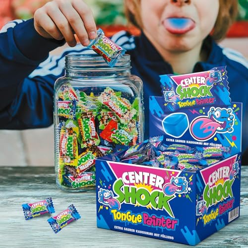 Center Shock Zungenmaler Pillow, Box mit 100 Kaugummis, Extra saurer mit Füllung, geeignet für Geburtstag, Pinata… – Ansicht 3