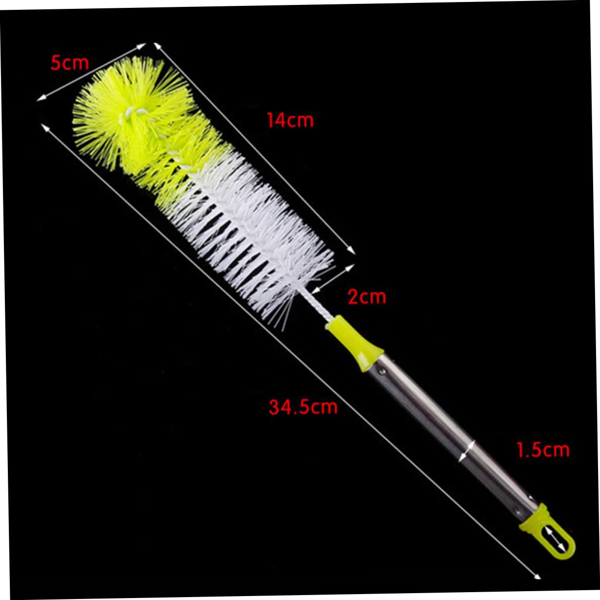 2 Set Spazzola Per Bottiglie Detergente Per Bottiglie Lavabottiglie Tazza Bottiglia 3 Pezzi*2
