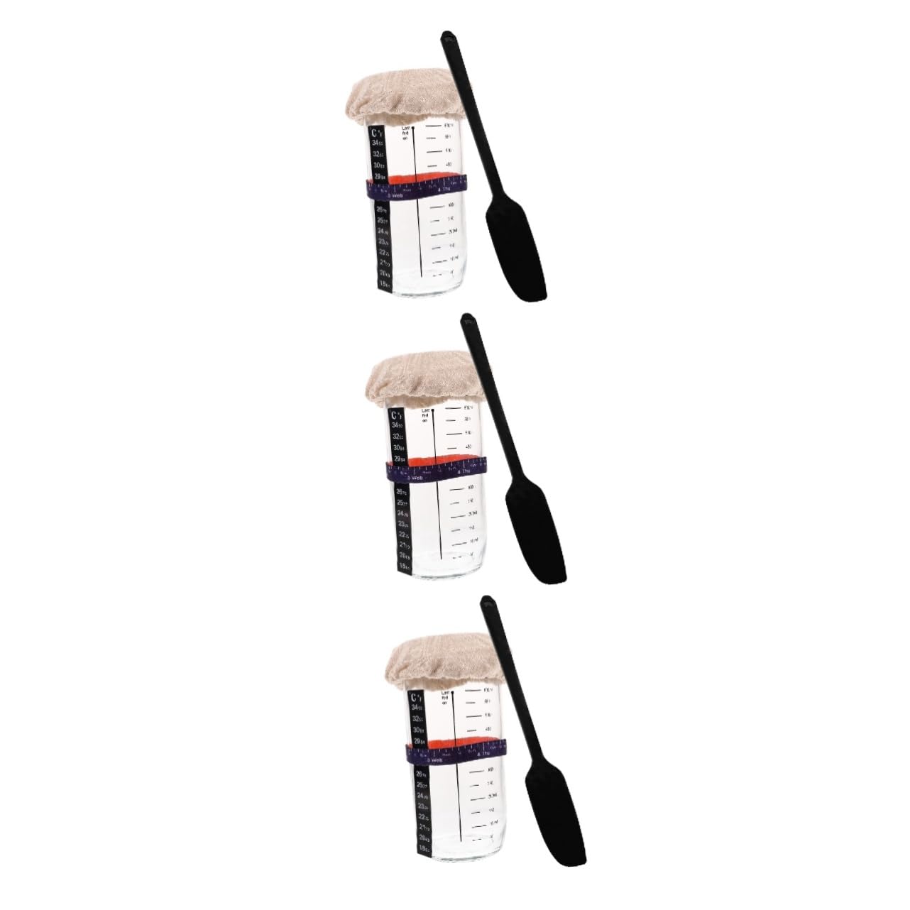 Kit Pain Maison Complet : 3 Cuves à Levain avec Récipient et Accessoires