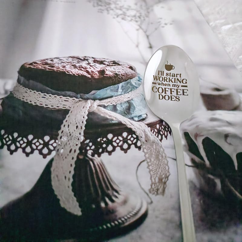Funny Engraved Stainless Steel Coffee Spoon - 'But First Coffee' Gift For Women & Men, Birthday & Christmas Present For Coffee Lovers