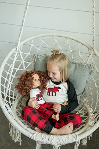 Lazy One Matching Pjs for Kids, American 18-Inch Girl Doll Accessories, Matching Pajama Set4