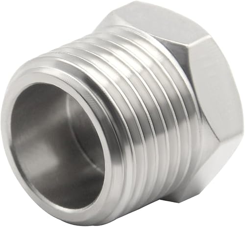 Miniatura 4 de Fitvell Adaptador de grifo reductor de latón niquelado G 12 macho a 38 hembra Adaptador de línea de suministro de agua con juntas para conector de