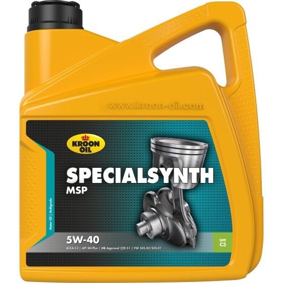 KROON OIL Motoröl 5W-40 Specialsynth Synthetiköl Motor Öl ACEA C3 API SN Plus MSP 4L Kompatibel mit VW Golf 7 Schrägheck 5G1, BQ1, BE1, BE2 Golf 4 Schrägheck 1J1 Golf 5 Schrägheck 1K1 POLO 9N