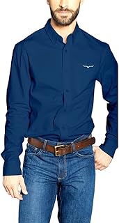 Kimes Ranch Western Shirt Mens L/S Logo Solid M Navy KR-Team-M
