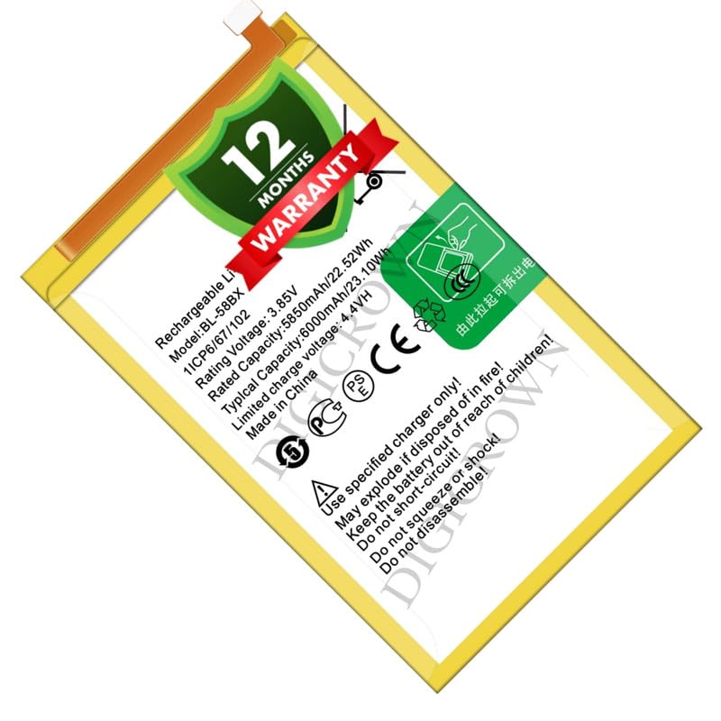 Image of Original BL-58BX Battery Compatible for Infinix Hot 9 Play (X680, X680B, X680C) - (6000mAh) - 1 Year Warranty
