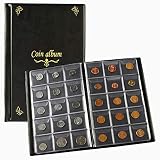 Ettonsun 150 Pockets Coin Collection Album 1.8 x 1.7 Inch Coin Collecting Holder Book Supplies Coin