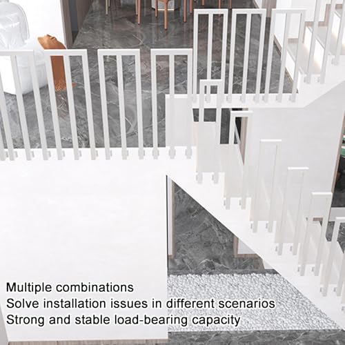 Rambarde d'escalier en fer forgé blanc pour escalier sûr en U