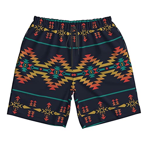 Native Southwest American Indian Aztec Men's Workout Running Shorts Women Shorts with Pockets Quick Dry Breathable