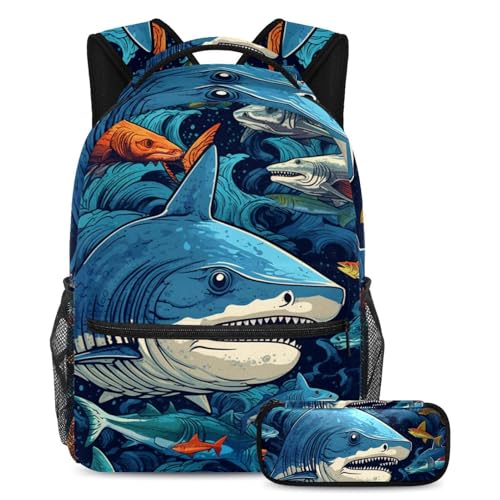 Sac à dos filles garçons requin, le cadeau de rentrée idéal pour étudiants