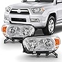 AKKON - Fits 2010 2011 2012 2013 Toyota 4Runner [Halogen Type] without Trail Package Chrome Headlights Left+Right Pair