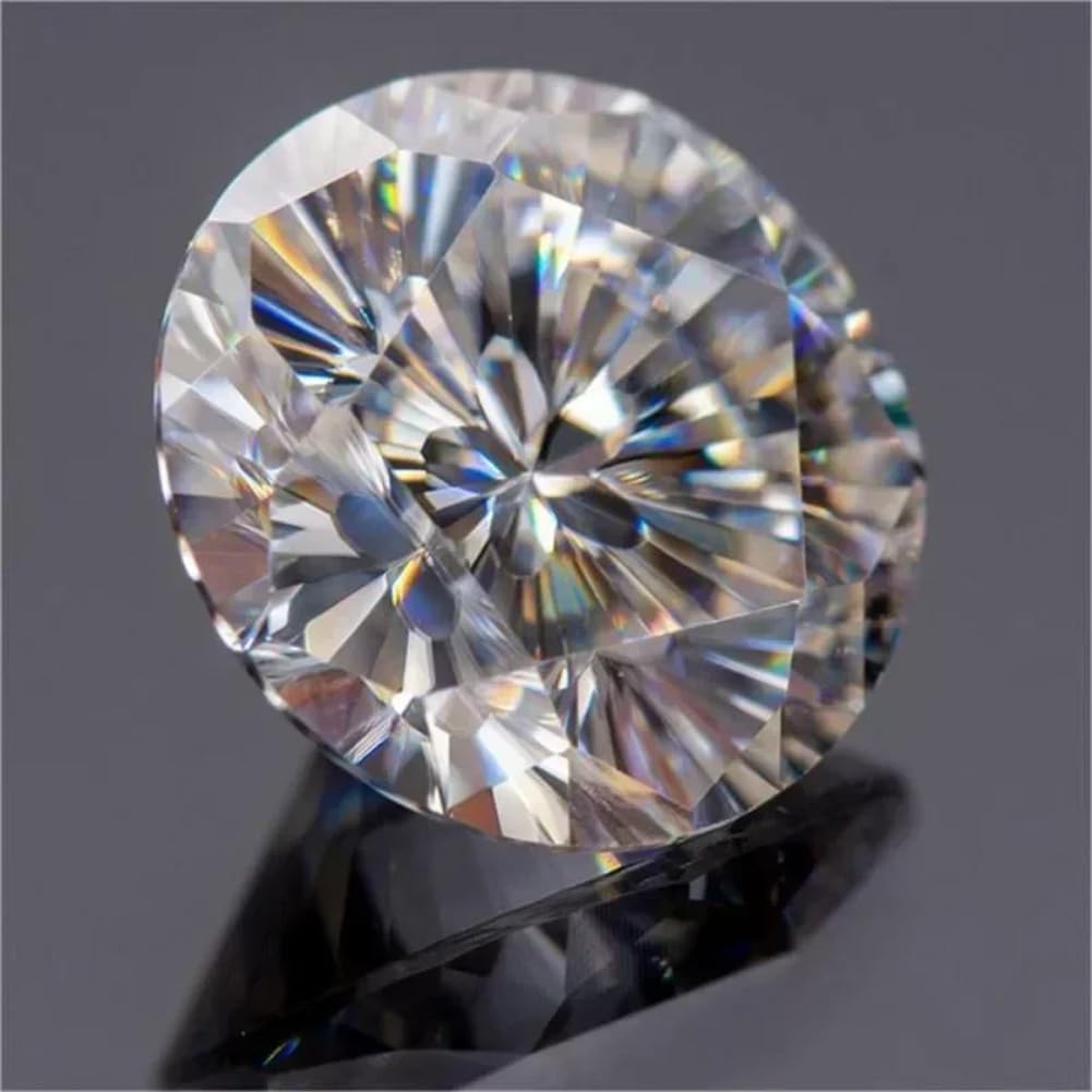 Luźny moissanit, Pierścionek z wisiorem koralików Moissanite Round D Color Flower Cut VVS1 certyfikatem GRA