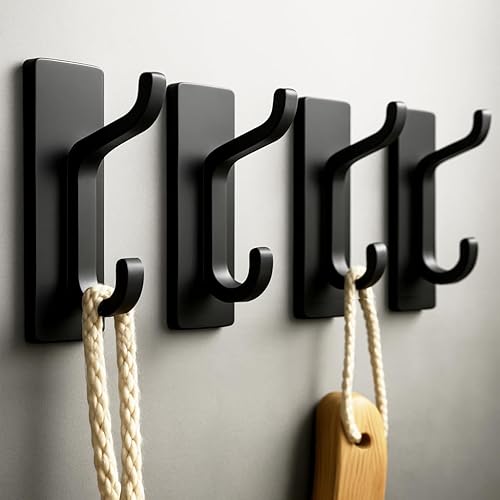 Ganchos de pared autoadhesivos para colgar extra fuertes 13 libras, gancho para abrigo, toalla en baños, ducha, cocina, pared, gancho de puerta,